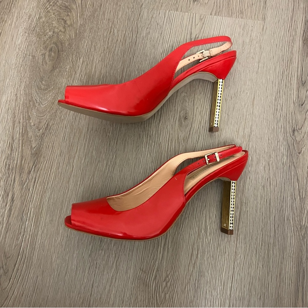 Red heels with sparkles